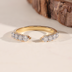 The Open Arc | Round Lab Grown Diamond Open Wedding Band