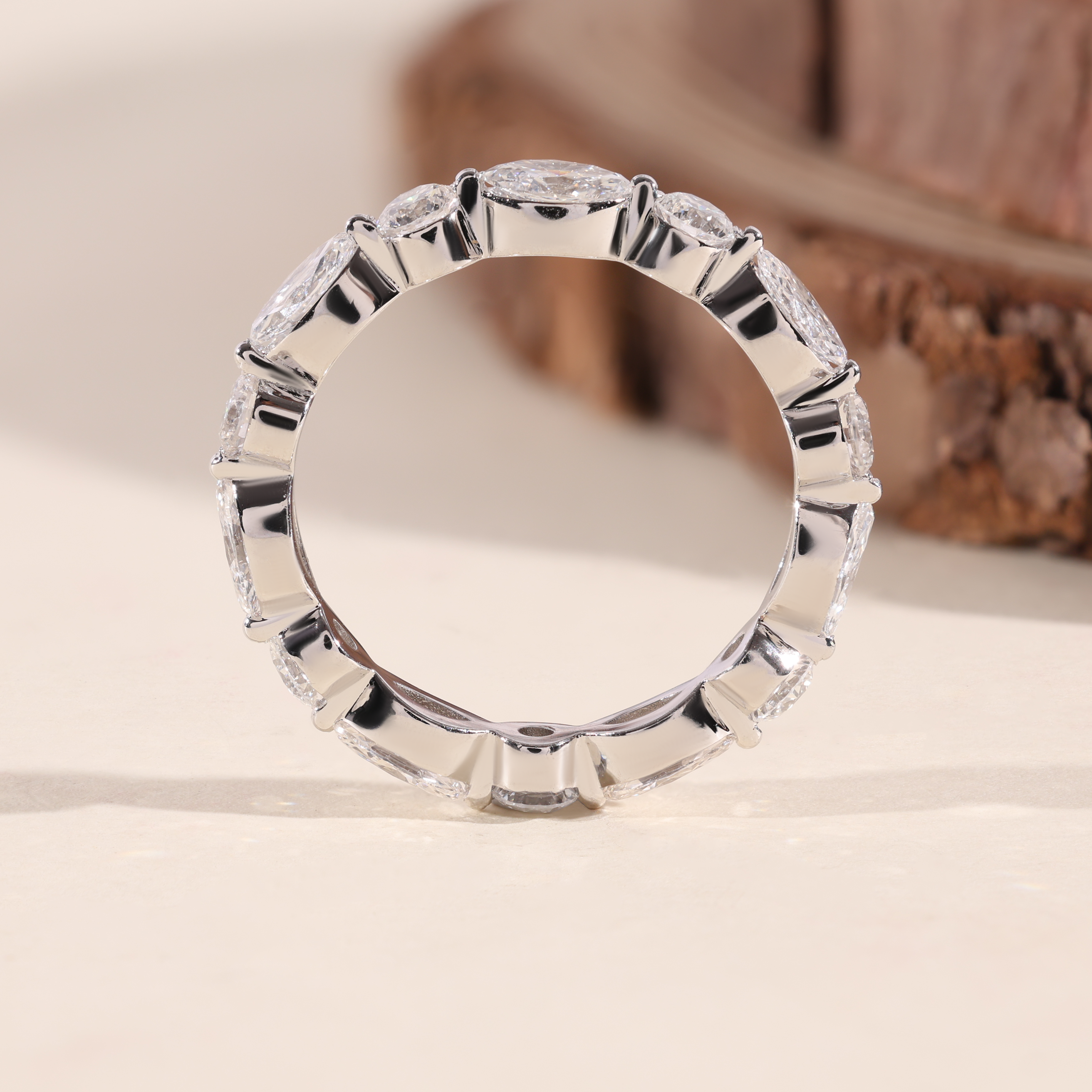 The Laurel | Marquise and Round Lab Grown Diamond Band