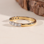 The Open Arc | Round Lab Grown Diamond Open Wedding Band