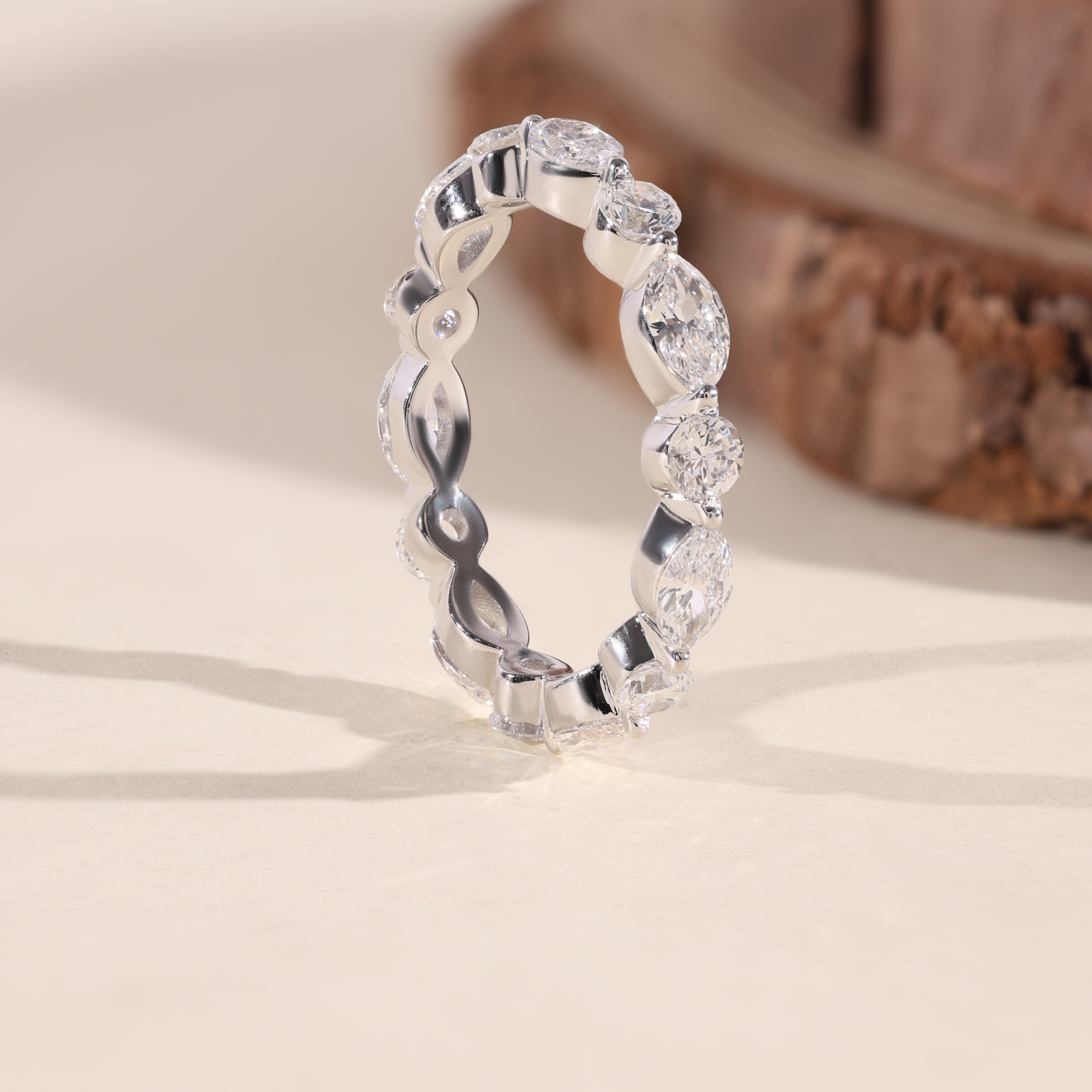 The Laurel | Marquise and Round Lab Grown Diamond Band