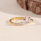The Crown | Marquise Cut Crown Inspired Wedding Band