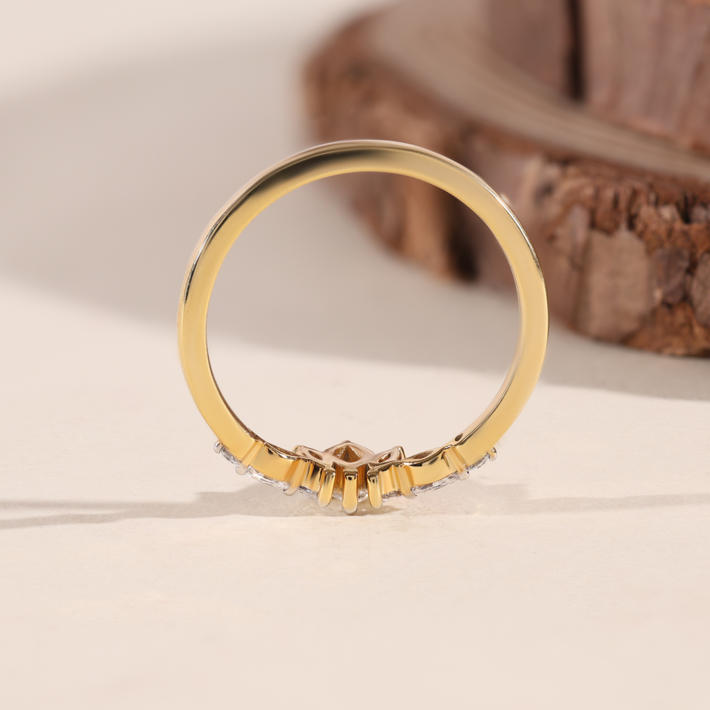 The Crown | Marquise Cut Crown Inspired Wedding Band