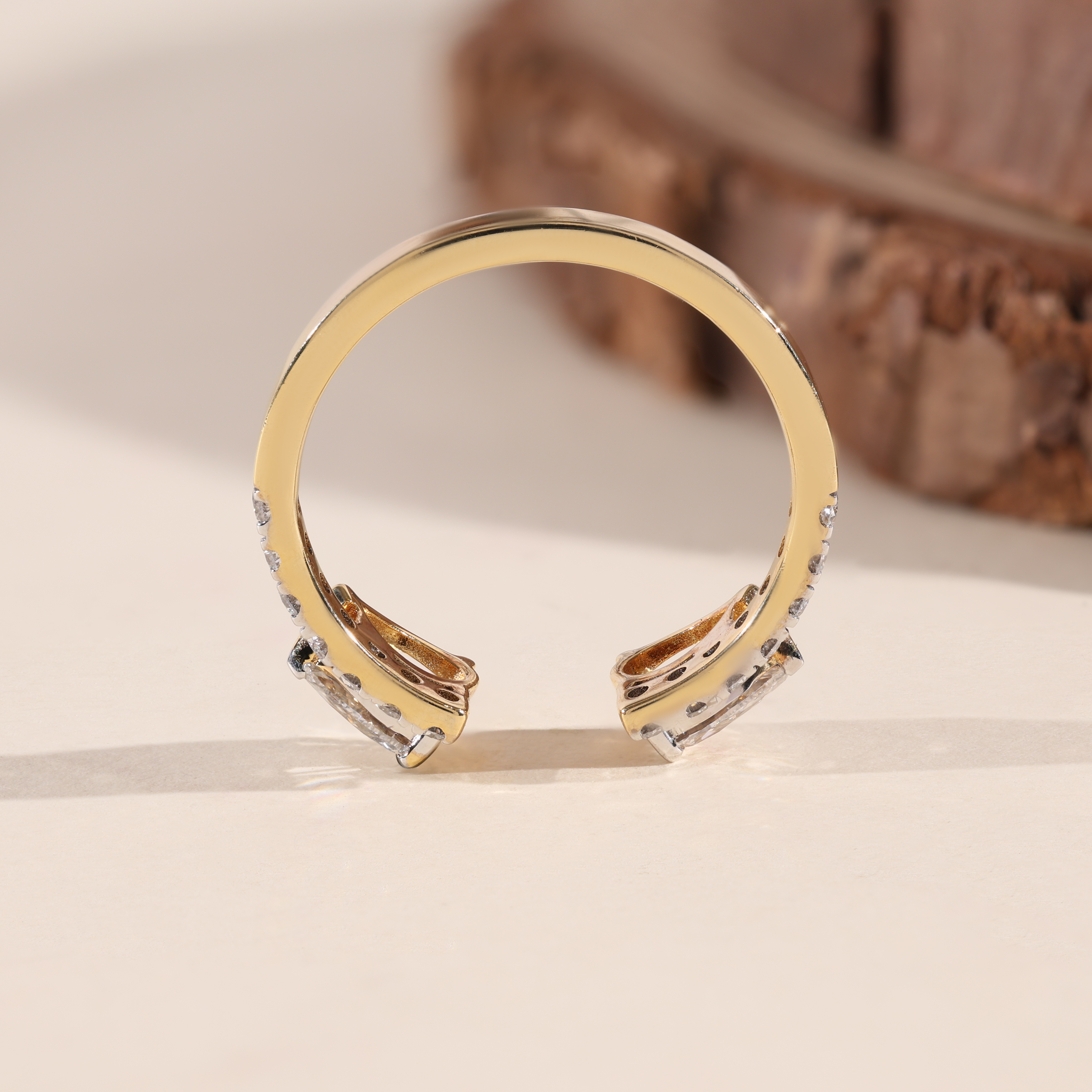The Duet | Pear Lab Grown Diamond Open Band