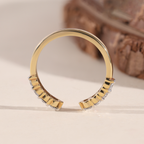 The Open Arc | Round Lab Grown Diamond Open Wedding Band
