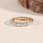 The Deco | Emerald Cut Full Eternity Wedding Band