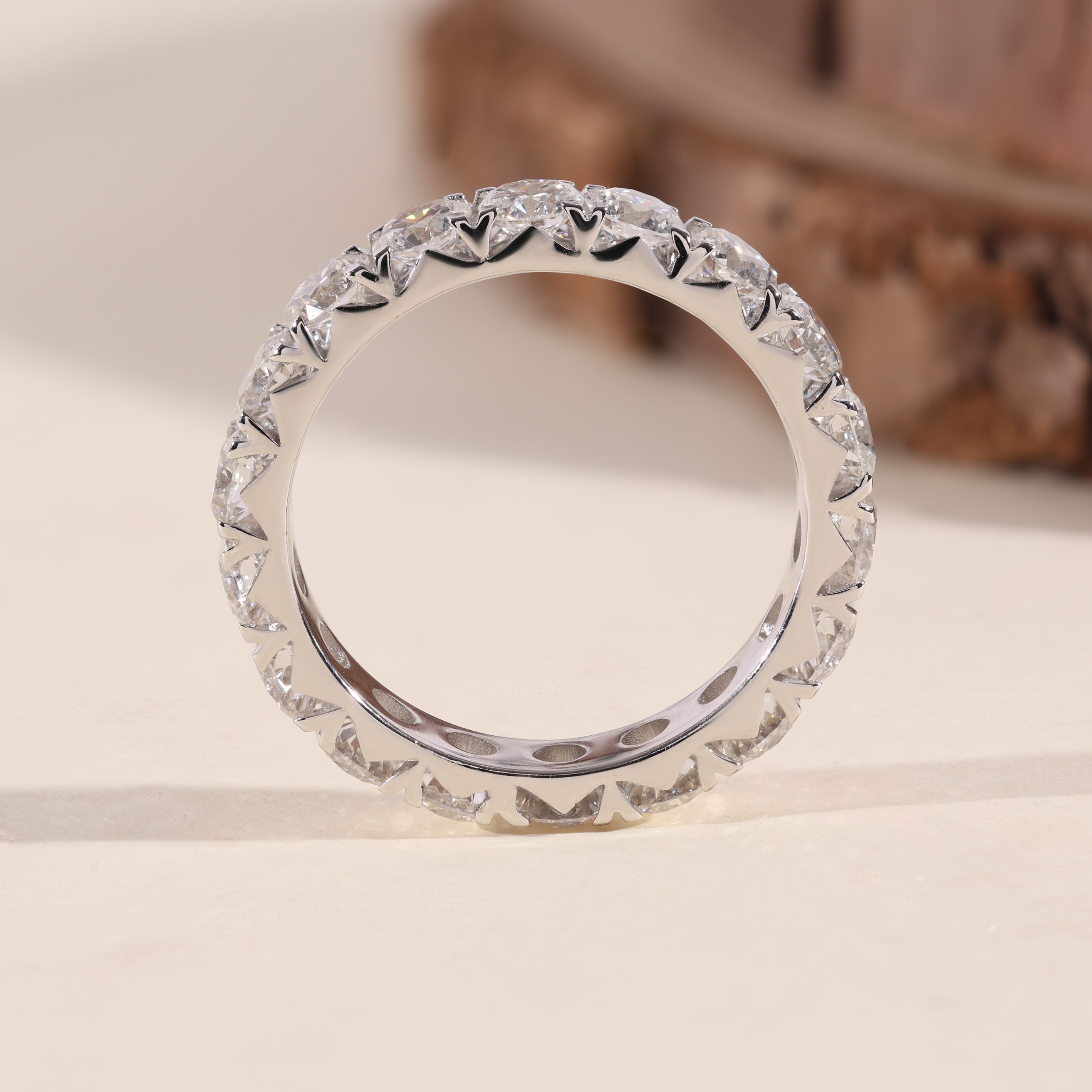 The Infinity | Round Cut Unique Full Eternity Wedding Band