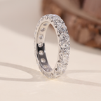 The Infinity | Round Cut Unique Full Eternity Wedding Band