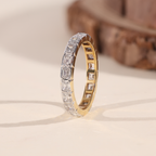 The Deco | Emerald Cut Full Eternity Wedding Band
