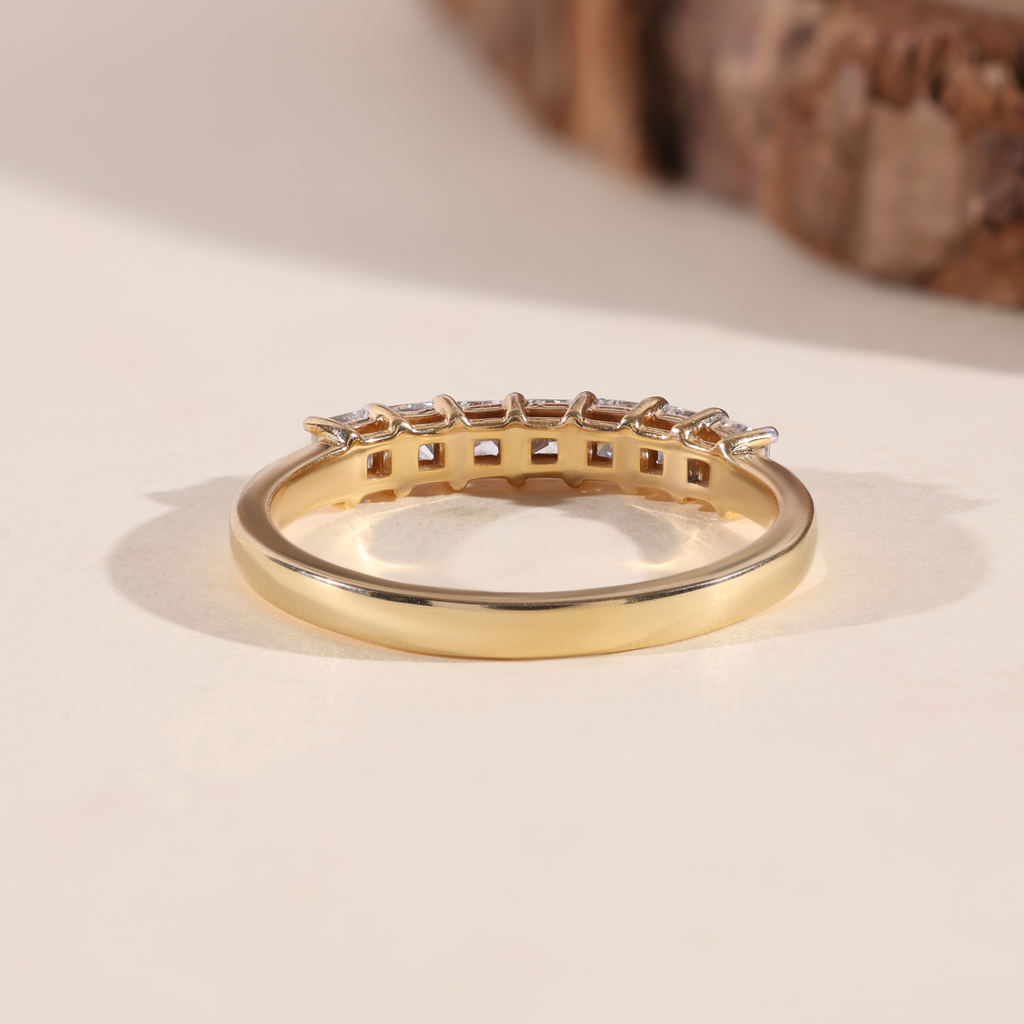 The Calibre | Princess Cut Half Eternity Wedding Bnad