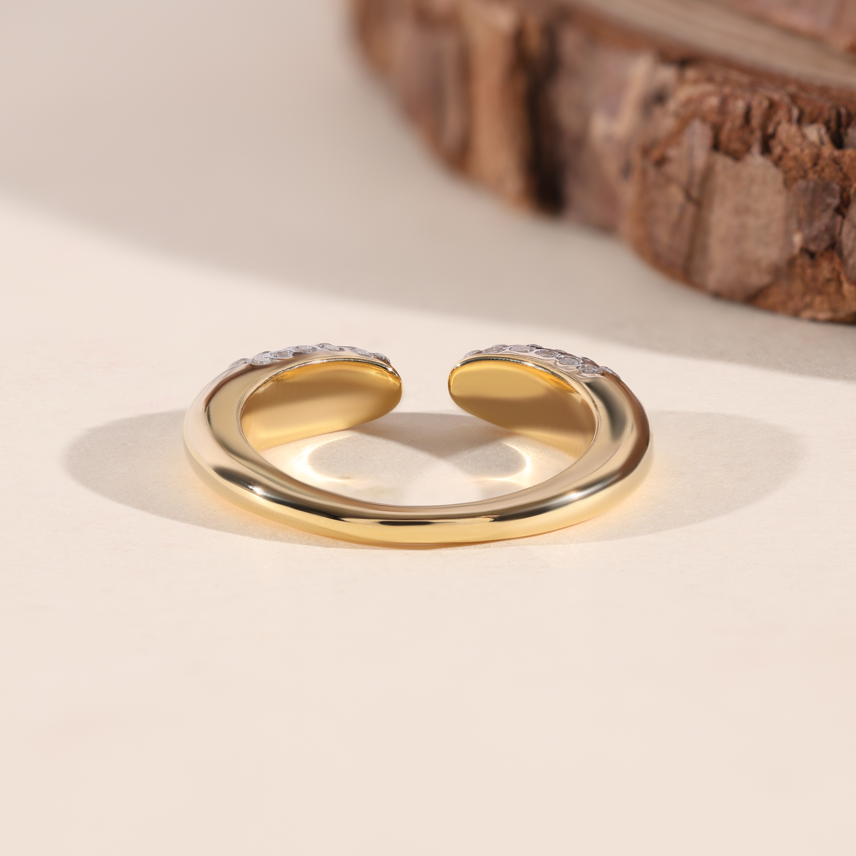 The Eclipse | Pavé Lab Grown Diamond Open Band