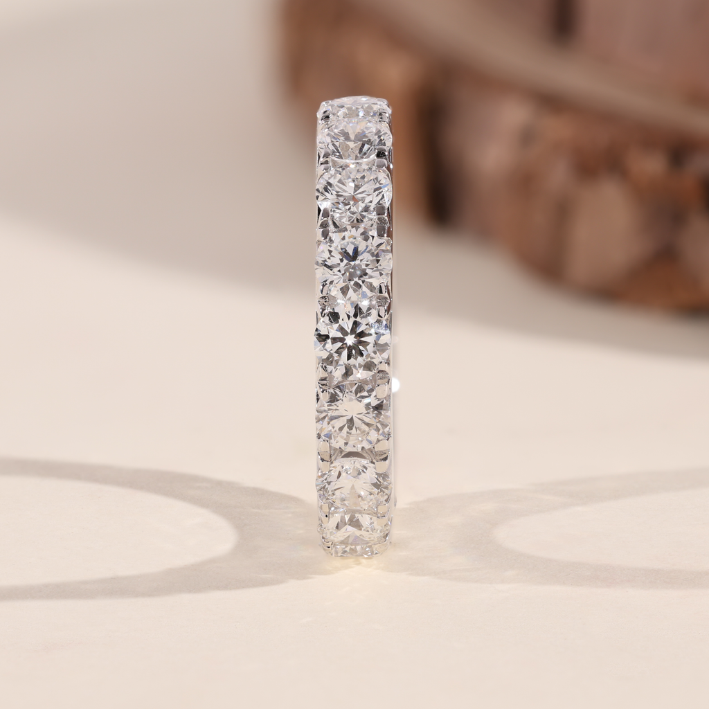The Infinity | Round Cut Unique Full Eternity Wedding Band