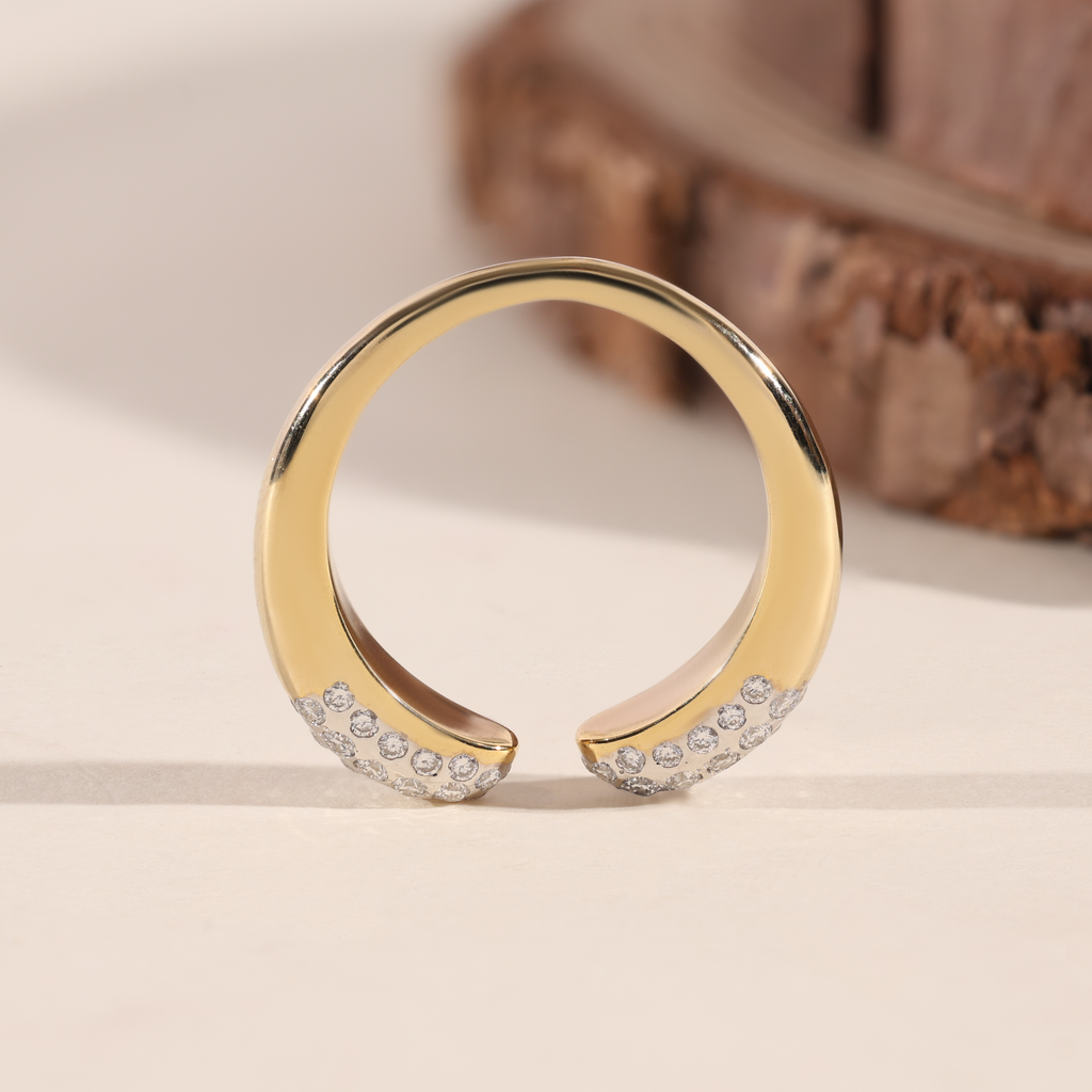 The Eclipse | Pavé Lab Grown Diamond Open Band