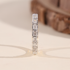 The Deco | Emerald Cut Full Eternity Wedding Band