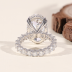 10.00 CT Oval Cut Lab Grown Diamond Engagement Ring