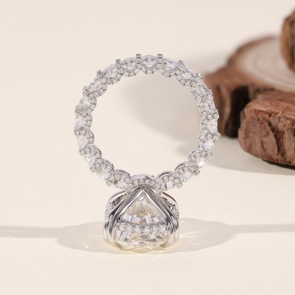 10.00 CT Oval Cut Lab Grown Diamond Engagement Ring