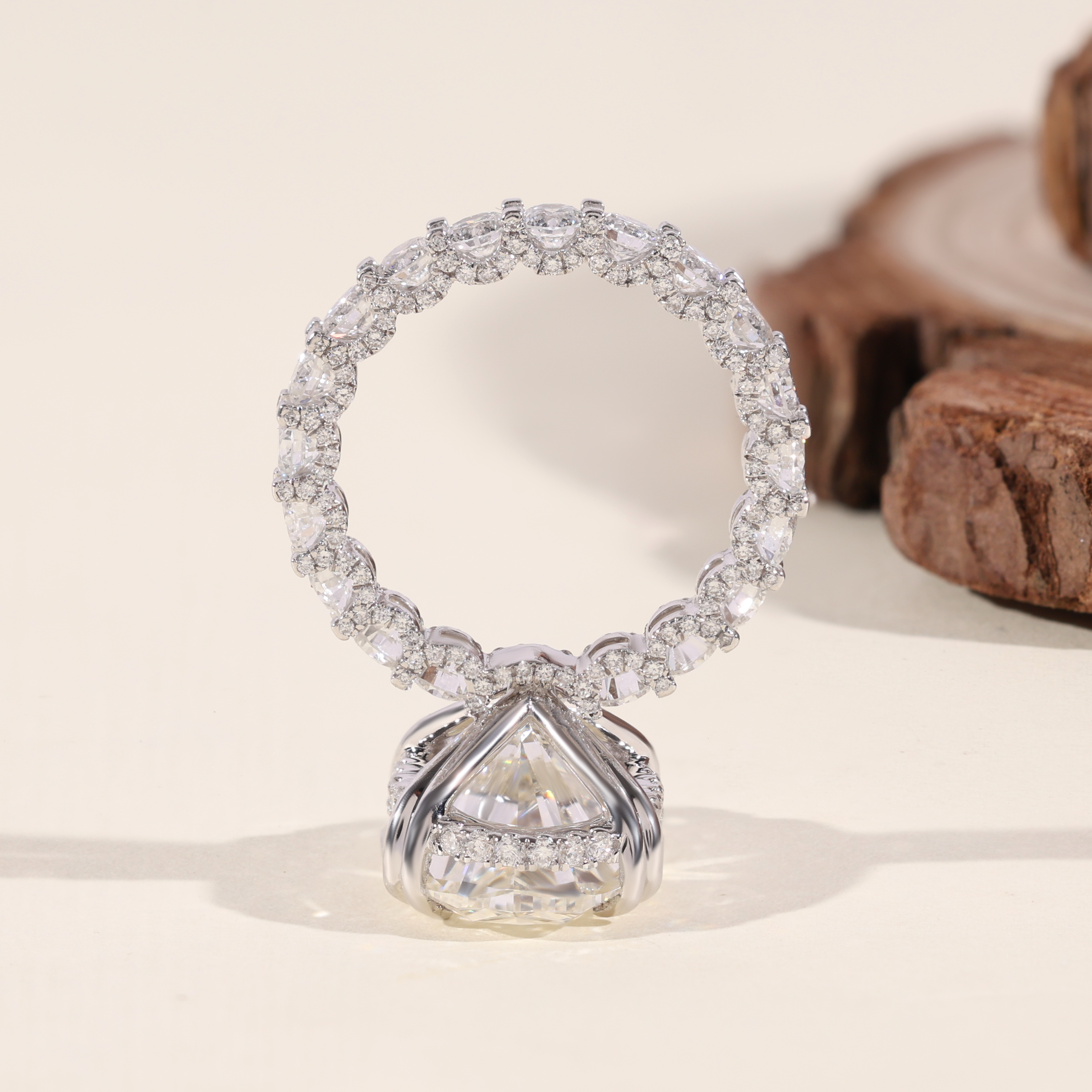 10.00 CT Oval Cut Lab Grown Diamond Engagement Ring