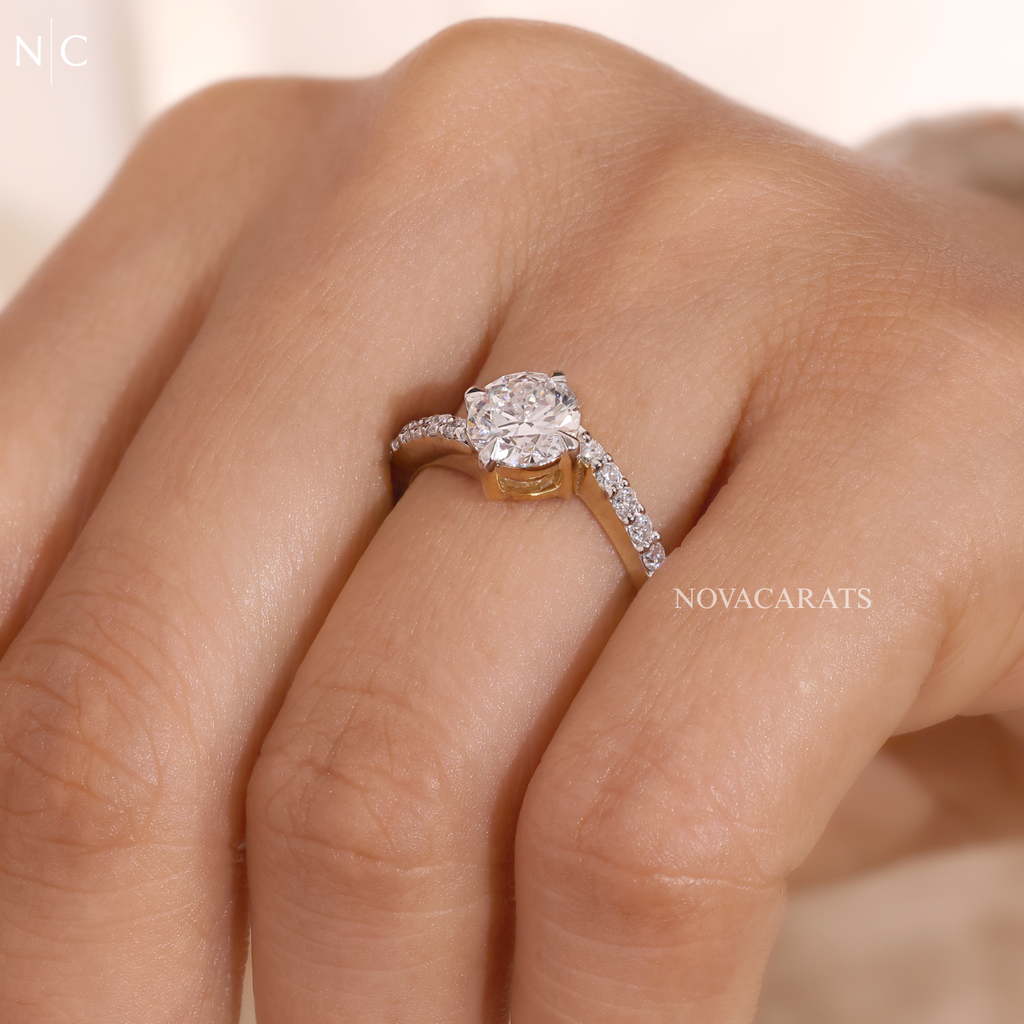 Round Cut Pave band Ring