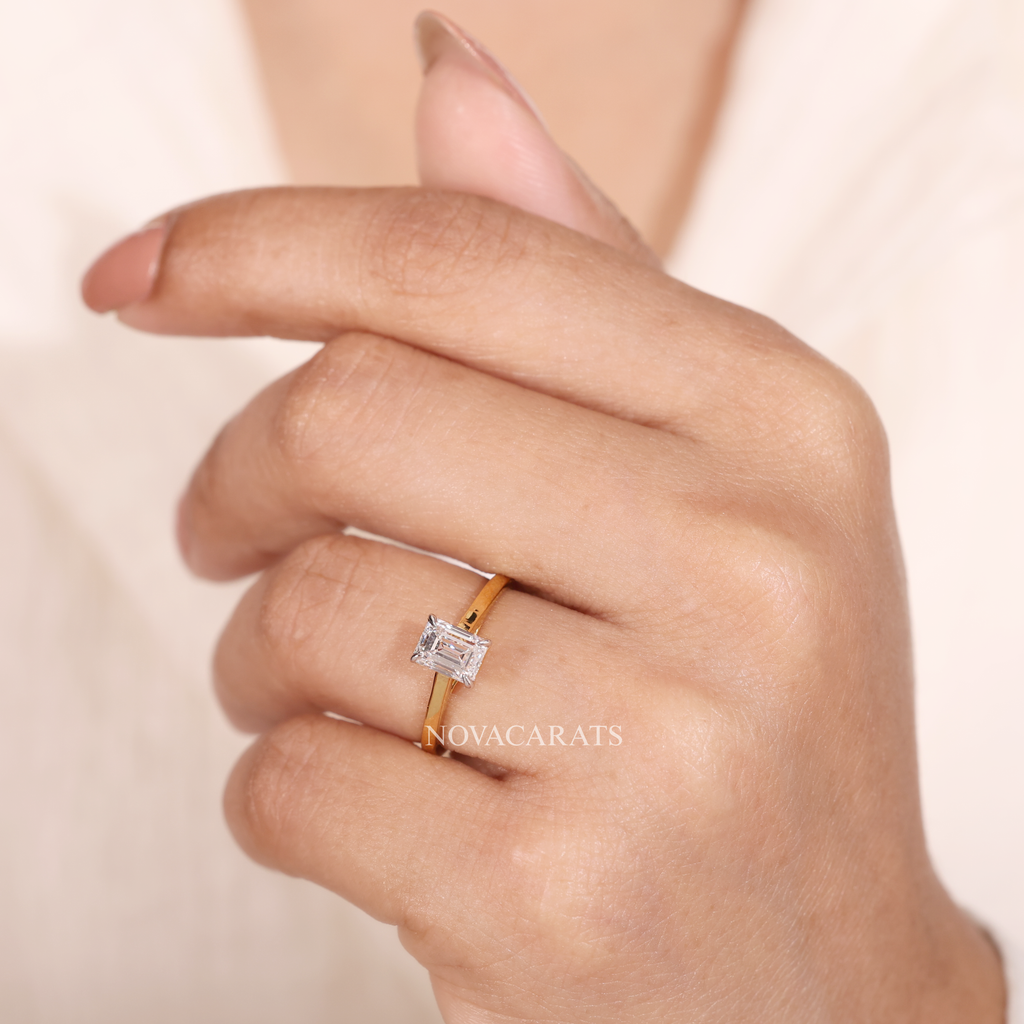 Emerald Cut Solitaire Engagement Ring
