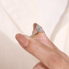Oval Cut Unique Solitaire Engagement Ring