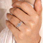 Round Cut Infinity Twisted Pave Band Ring