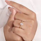 Oval Cut Vintage Milgrain Engagement Ring