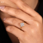 Oval Cut Hidden Halo Solitaire Ring