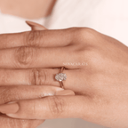 Oval Cut Lab Solitaire Engagement Ring