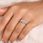 Three Stone Round Cut Classic Engagement Ring