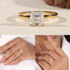 Asscher Cut Solitaire Engagement Ring