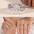 Radiant Cut Floral Cluster Diamond Ring (Copy)