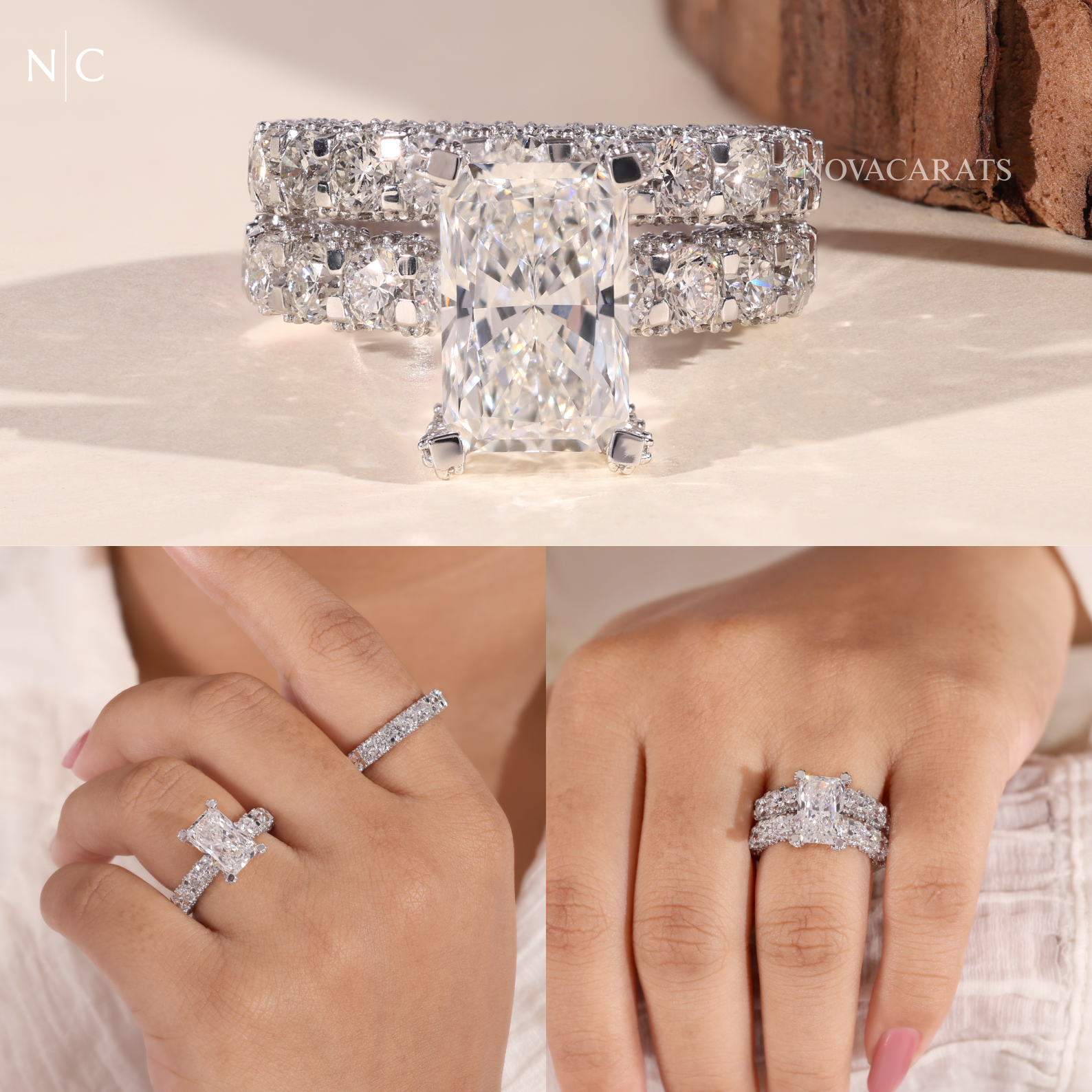 Radiant Cut Floral Cluster Diamond Ring (Copy)