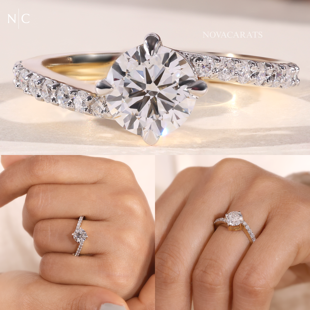 Round Cut Pave band Ring