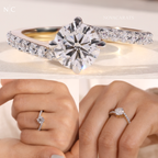 Round Cut Pave band Ring