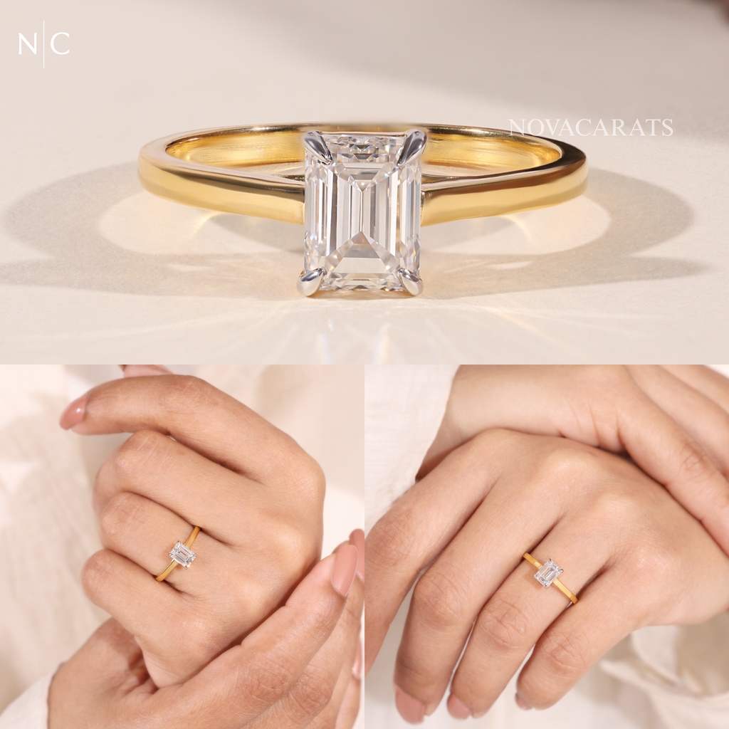 Emerald Cut Solitaire Engagement Ring
