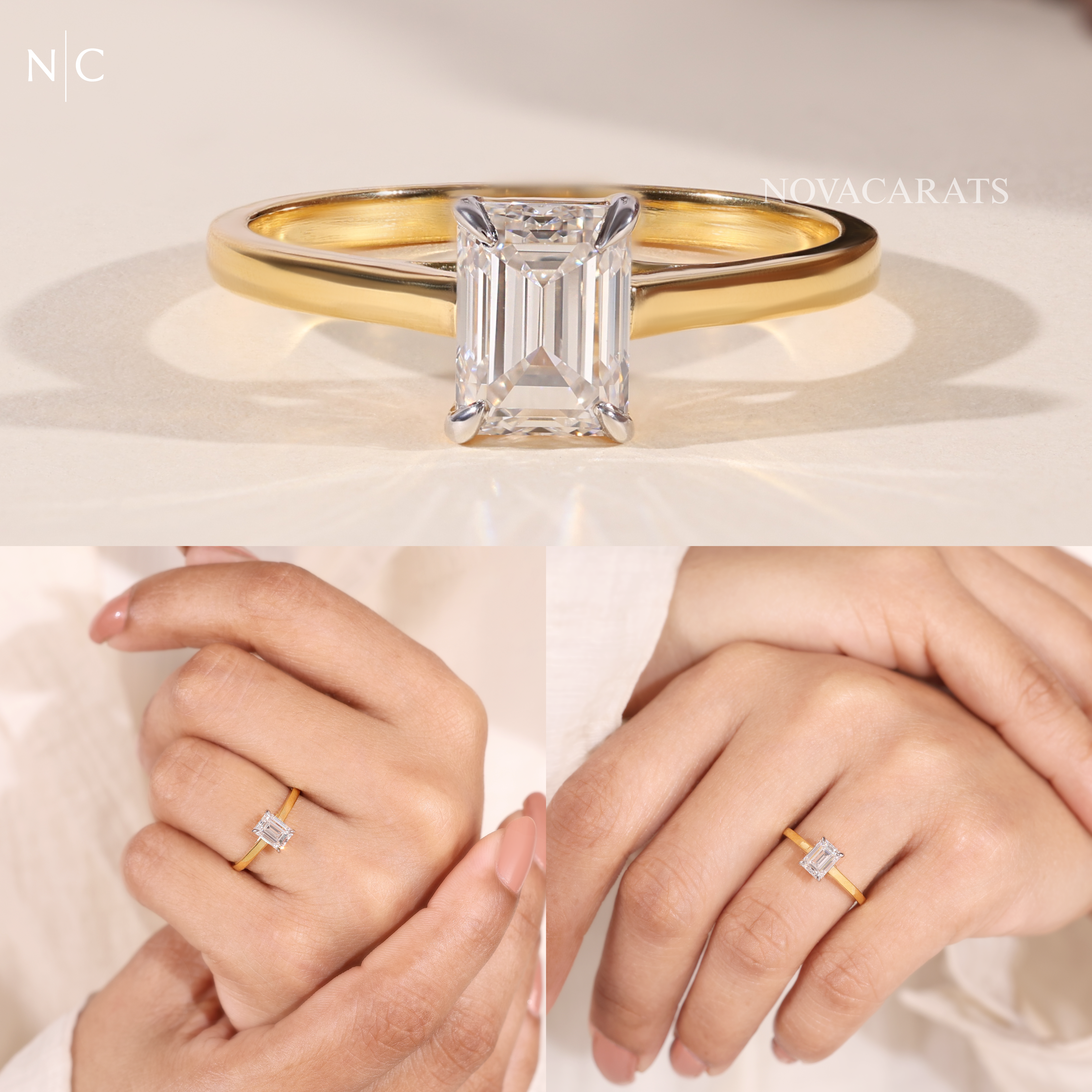 Emerald Cut Solitaire Engagement Ring
