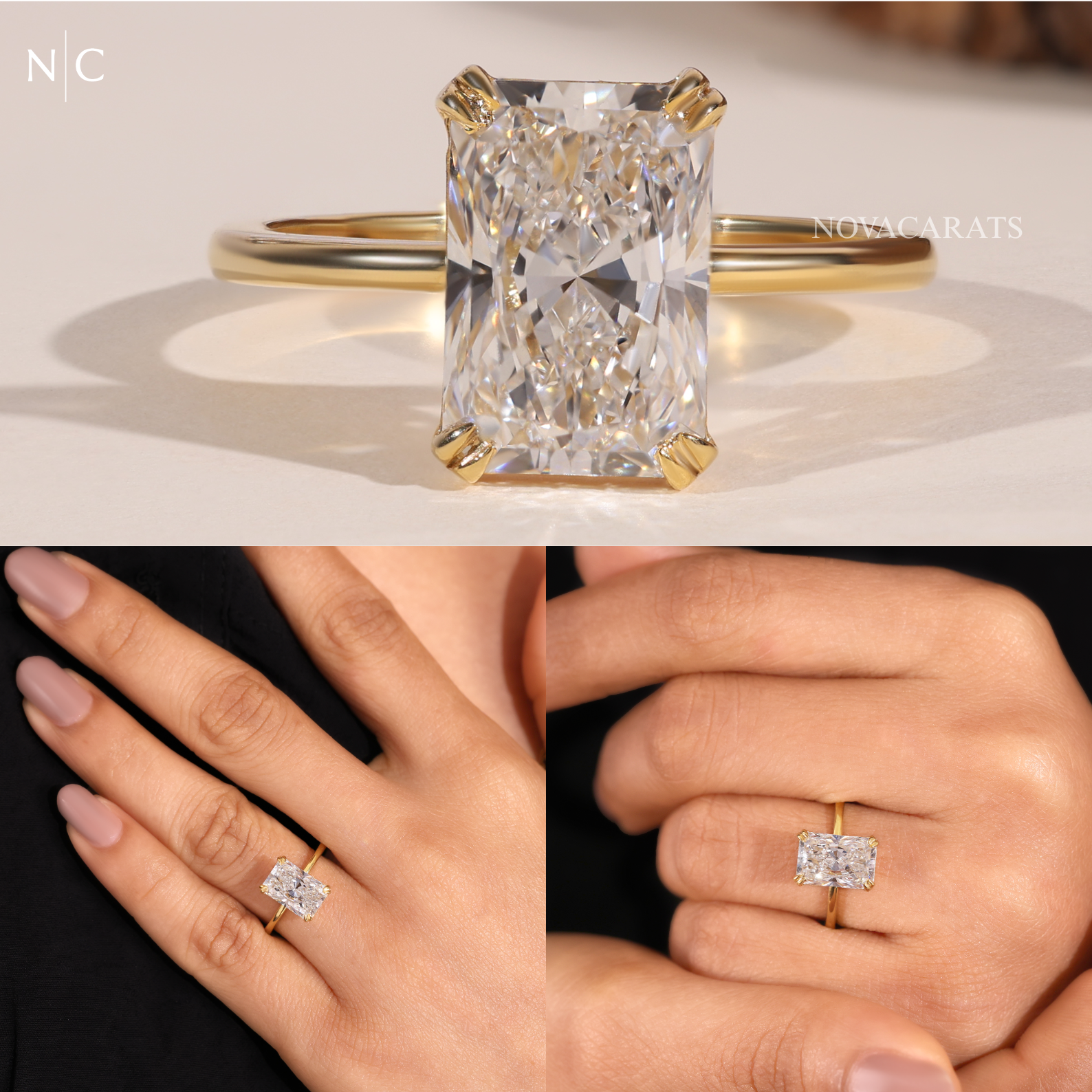 Radiant Cut Solitaire Engagement Ring