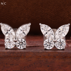 Marquise Cut Butterfly Stud Earrings