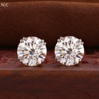 Round Cut Stud Earrings
