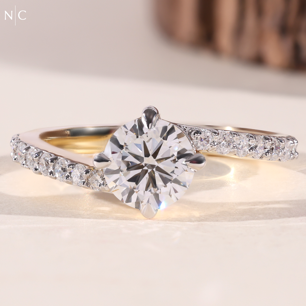 Round Cut Pave band Ring