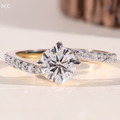 Round Cut Pave band Ring