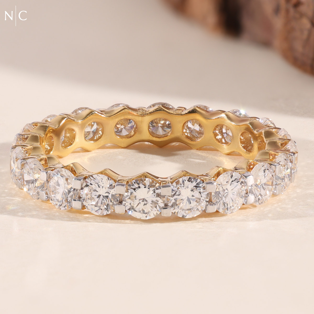 Round Cut Full Eternity Band