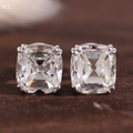 Cushion Cut Solitaire Stud Earrings