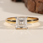 Asscher Cut Solitaire Engagement Ring