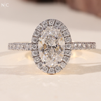 Oval Cut Halo Engagement Ring