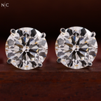 Round Cut Stud Earrings