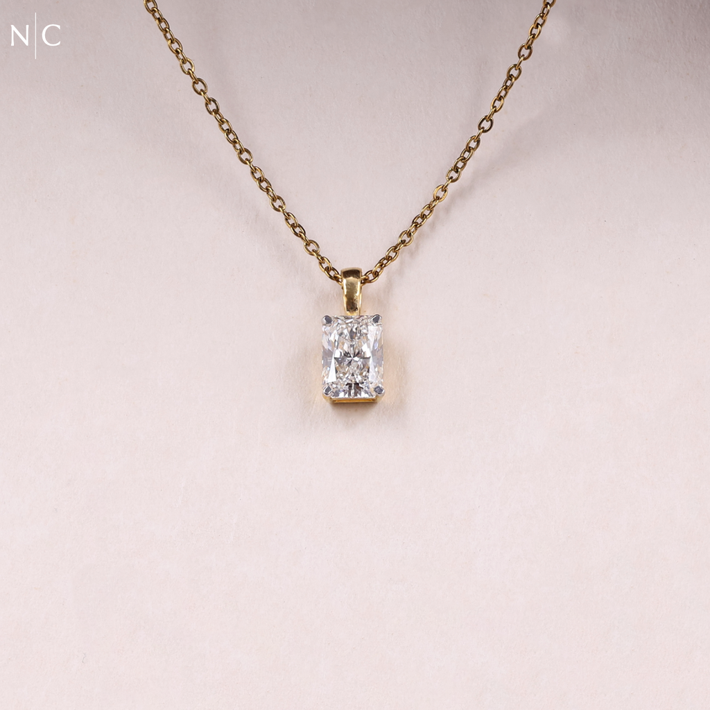 Radiant Cut Diamond Pendent