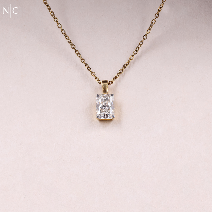 Radiant Cut Diamond Pendent