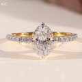 Oval Cut Unique Solitaire Engagement Ring