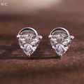 Trillion Cut Solitaire Stud Earrings