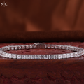 Classic Asscher Cut Diamond Tennis Bracelet